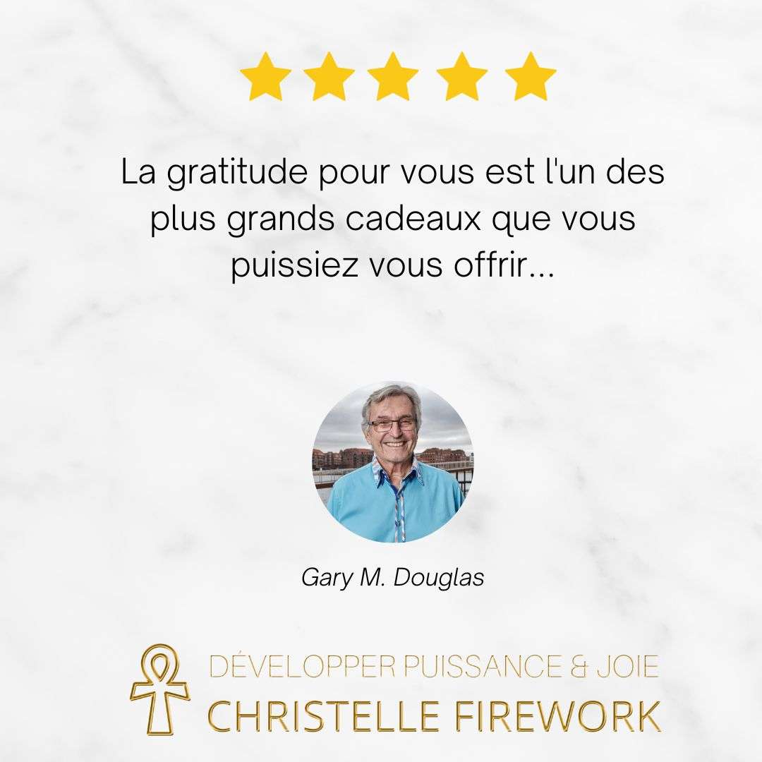 La gratitude pour vous est l'un des plus grands cadeaux que vous puissiez vous offrir...